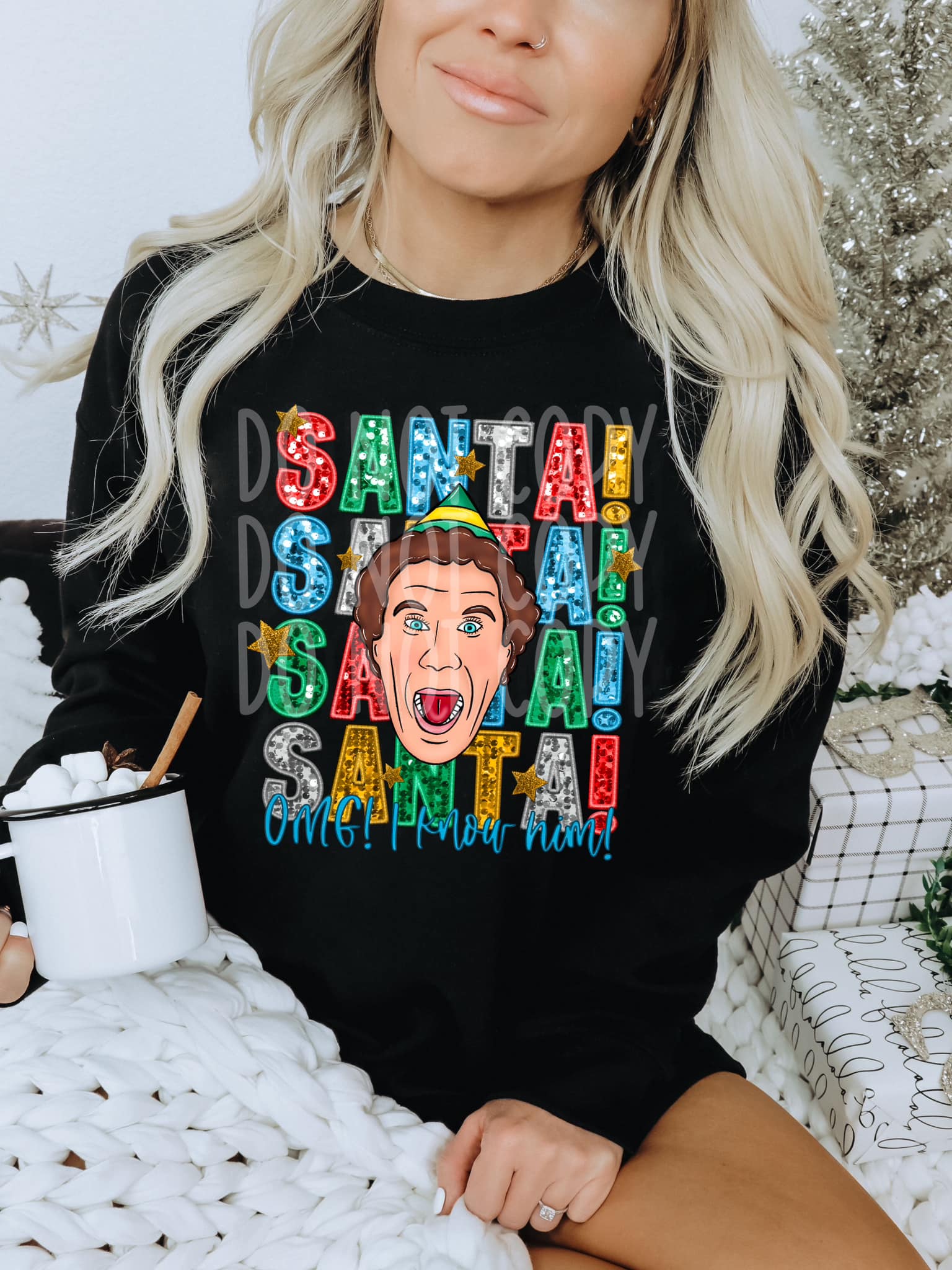 Copy of Sequin Face - Santa- Buddy The Elf Scorpio 65 Designs