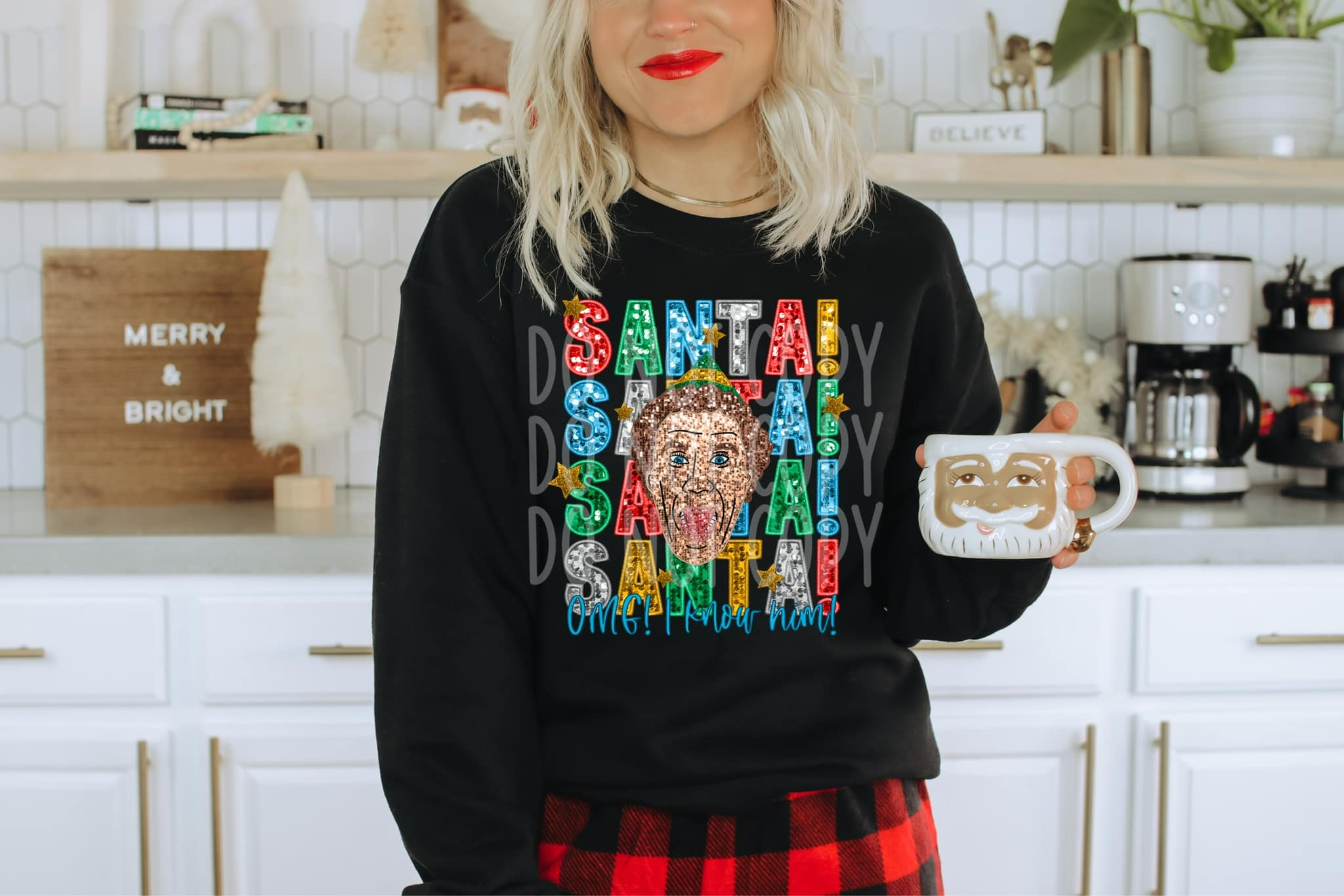 Copy of Sequin - Santa I Know Him - sequin face Scorpio 65 Designs