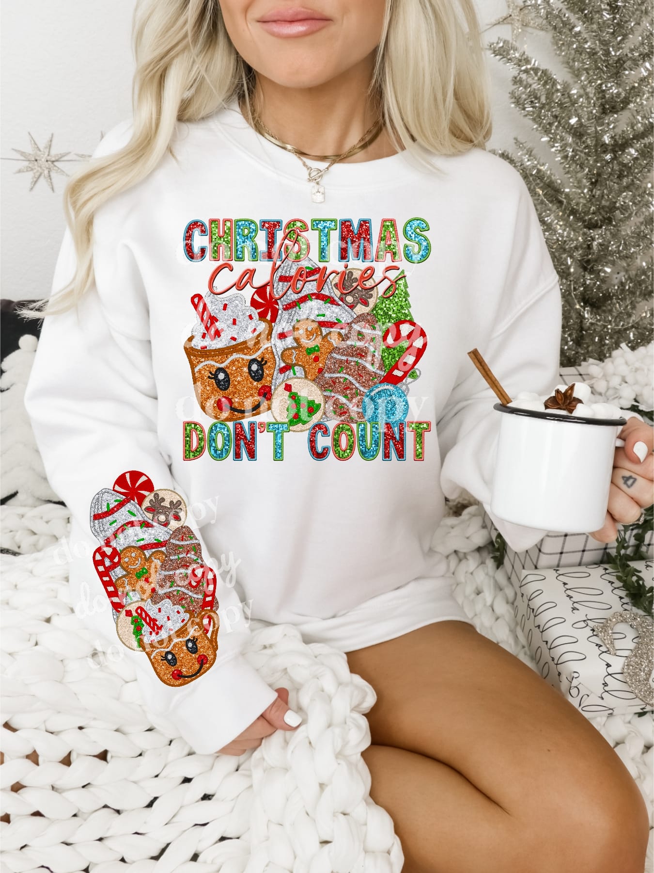 Sequin- Christmas Calories Don't Count Scorpio 65 Designs