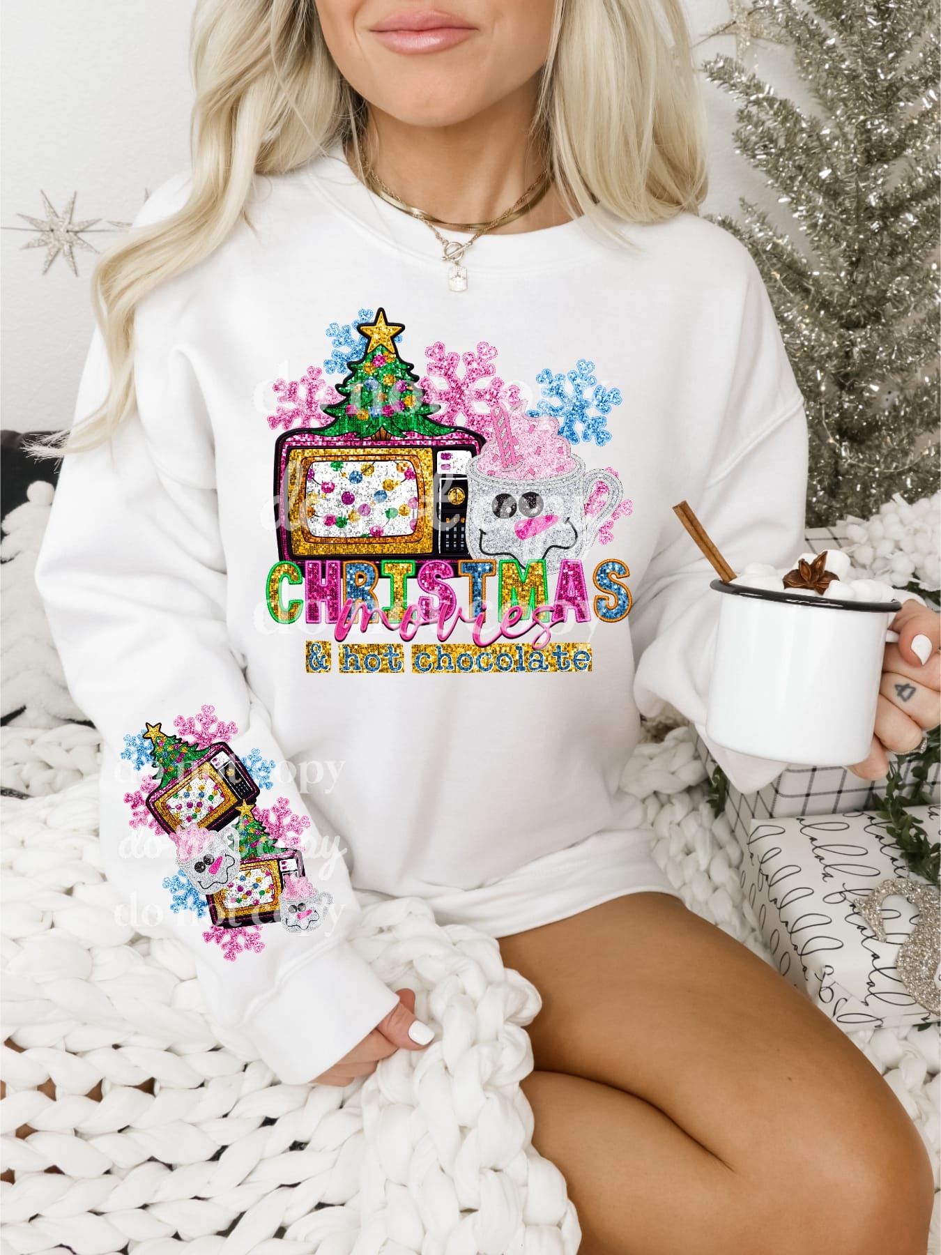 Sequin - Christmas movies and hot chocolate Scorpio 65 Designs
