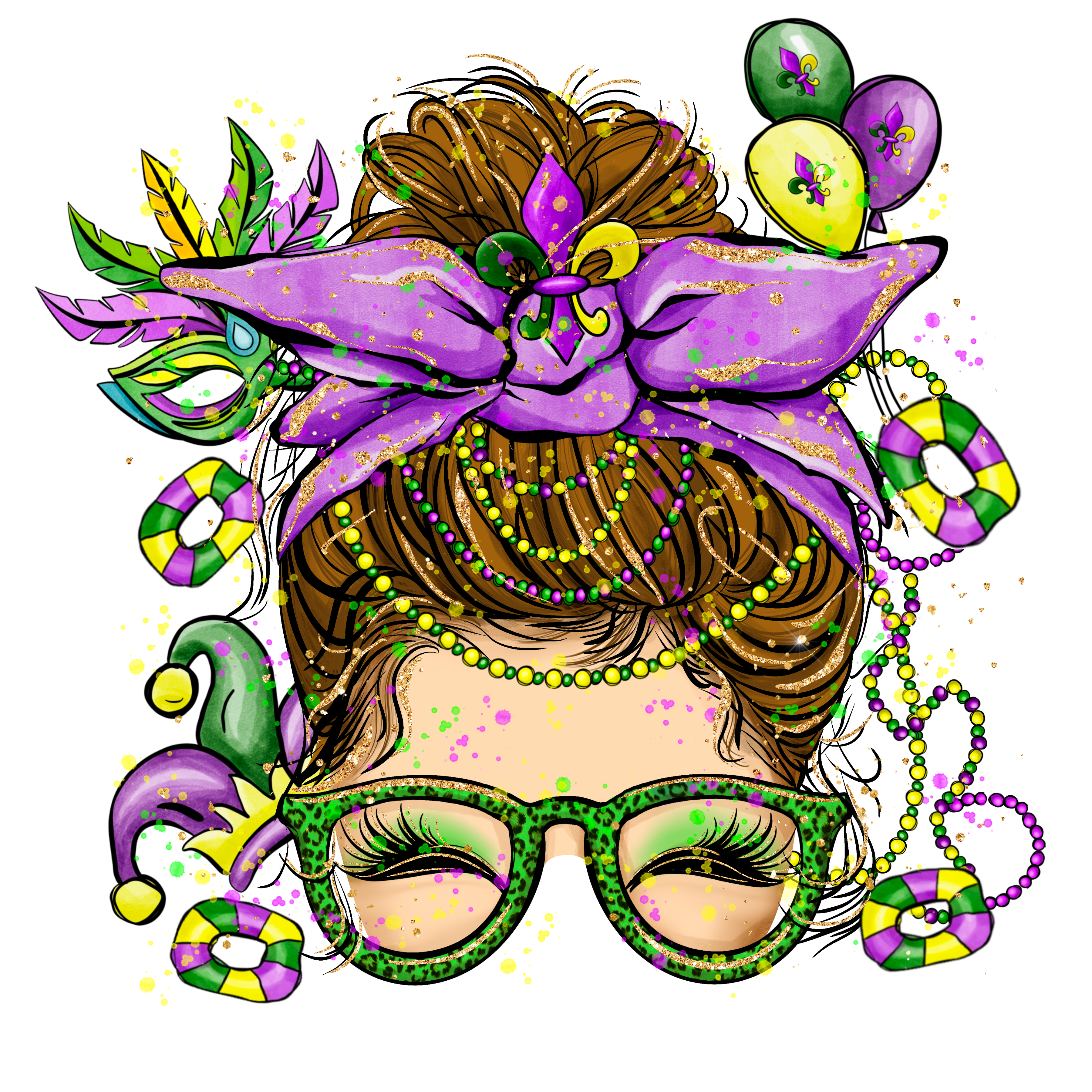 Mardi Gras Lady 2 Scorpio 65 Designs