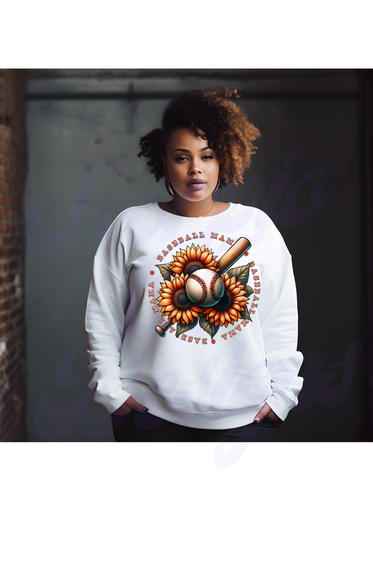Baseball Mama Sunflowers Scorpio 65 Designs