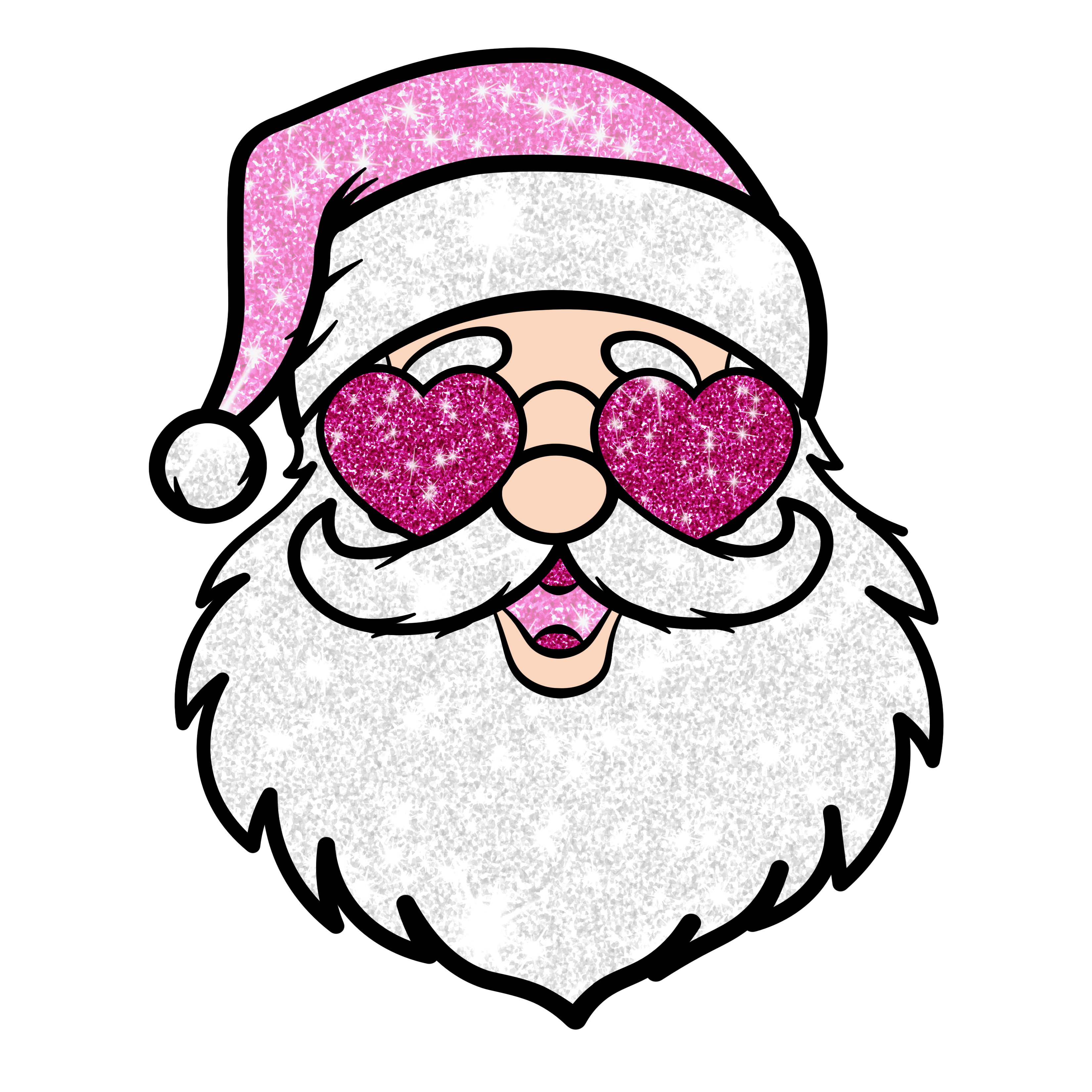 Sequin Santa with black outline Scorpio 65 Designs