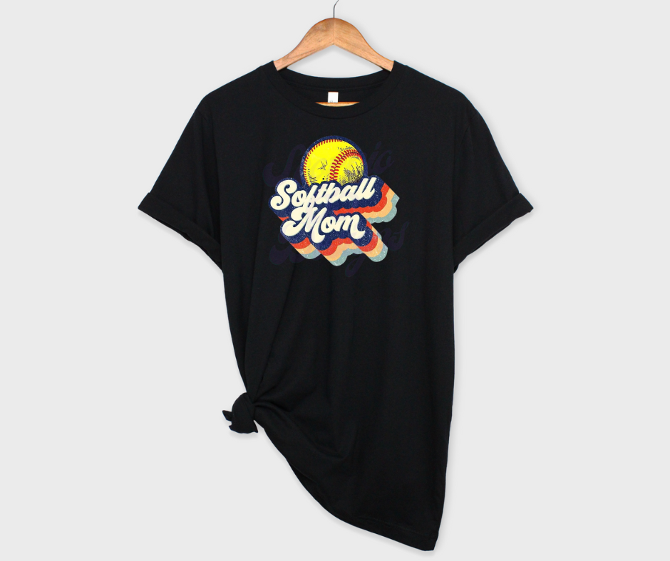 Retro Softball Mom DTF Transfers Scorpio 65 Designs
