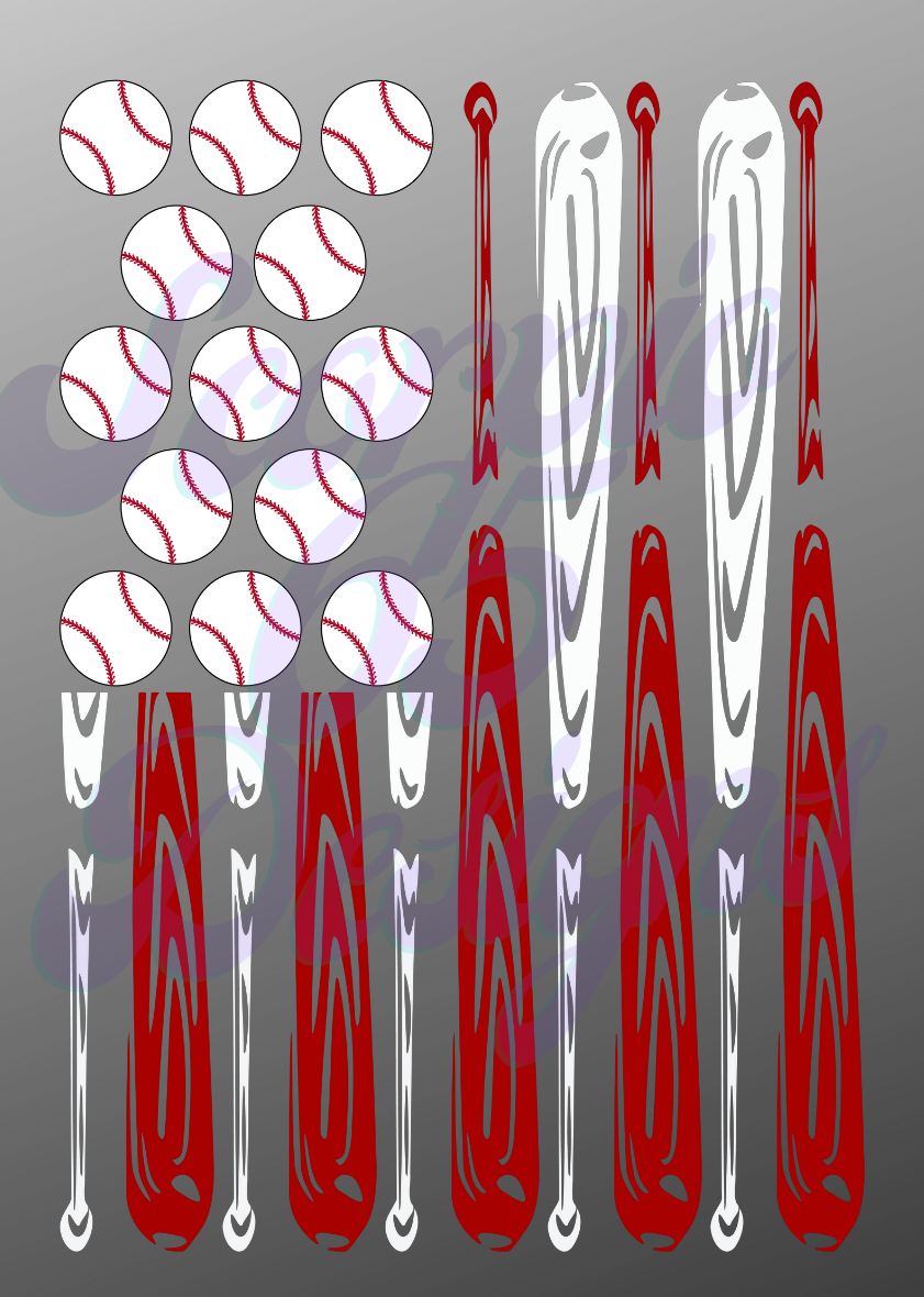 Baseball Flag DTF Transfers Scorpio 65 Designs