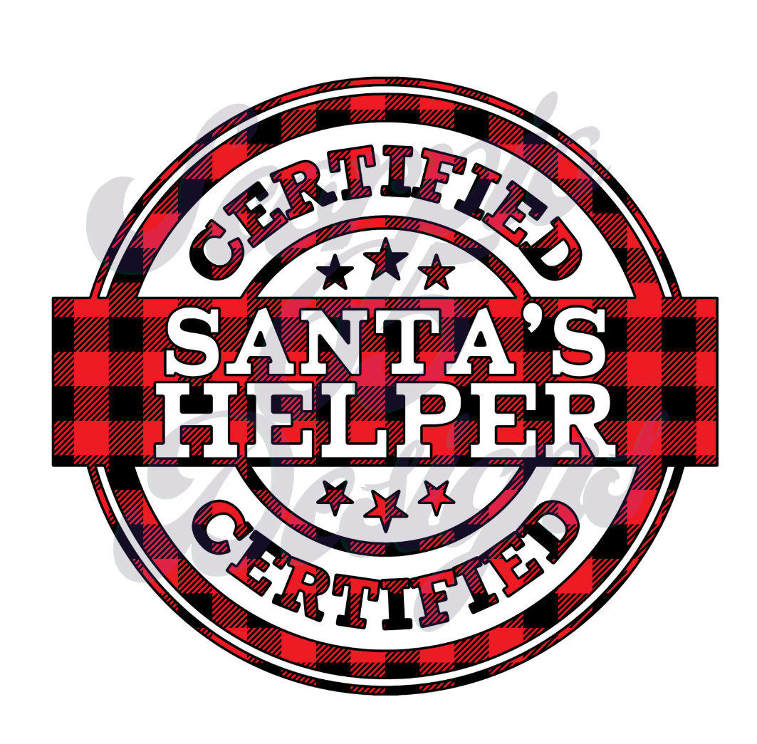 Certified Santa Helper DTF Transfers Scorpio 65 Designs