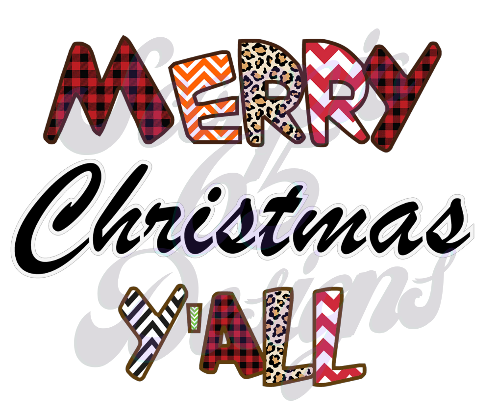 Merry Christmas Yall DTF Transfers Scorpio 65 Designs