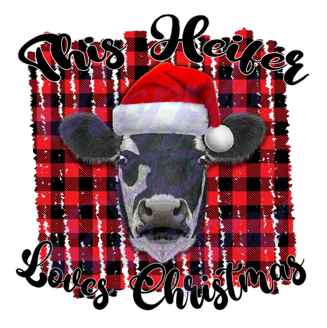 This Heifer Loves Christmas DTF Transfers Scorpio 65 Designs