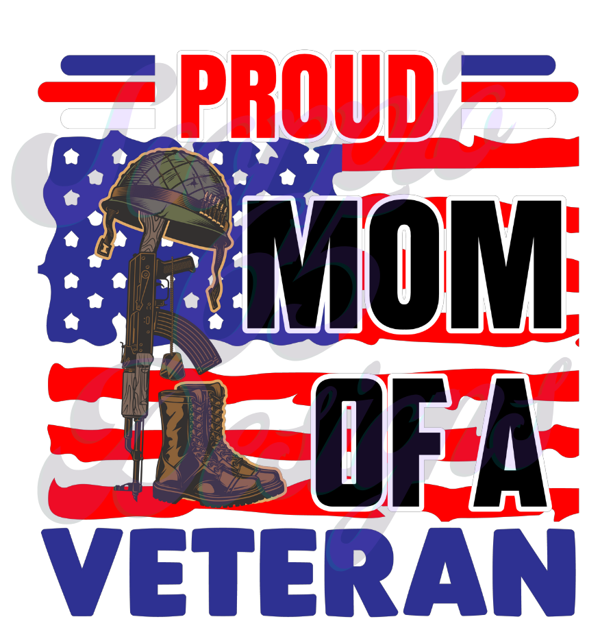 Proud Mom of a Veteran DTF Transfers Scorpio 65 Designs