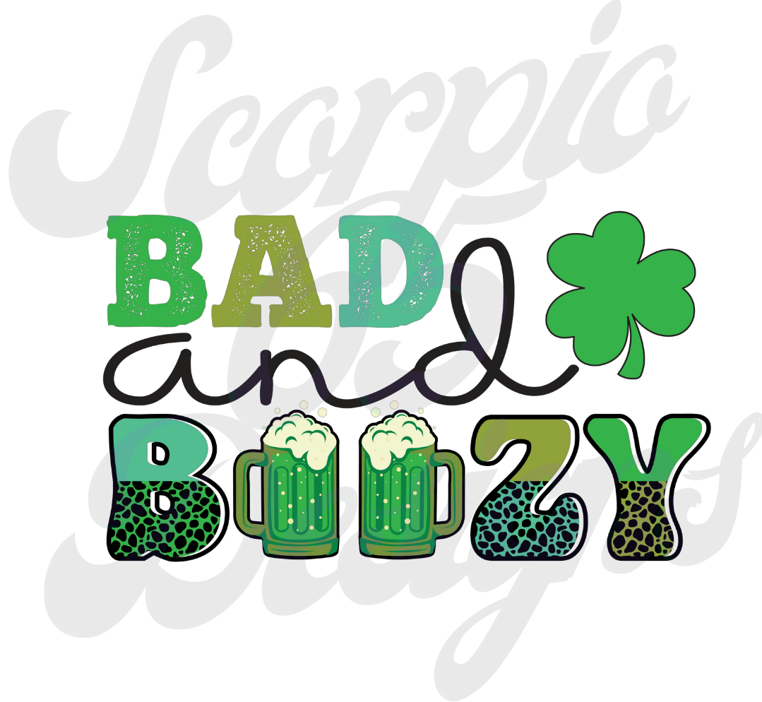 Bad and Boozy DTF Transfers Scorpio 65 Designs