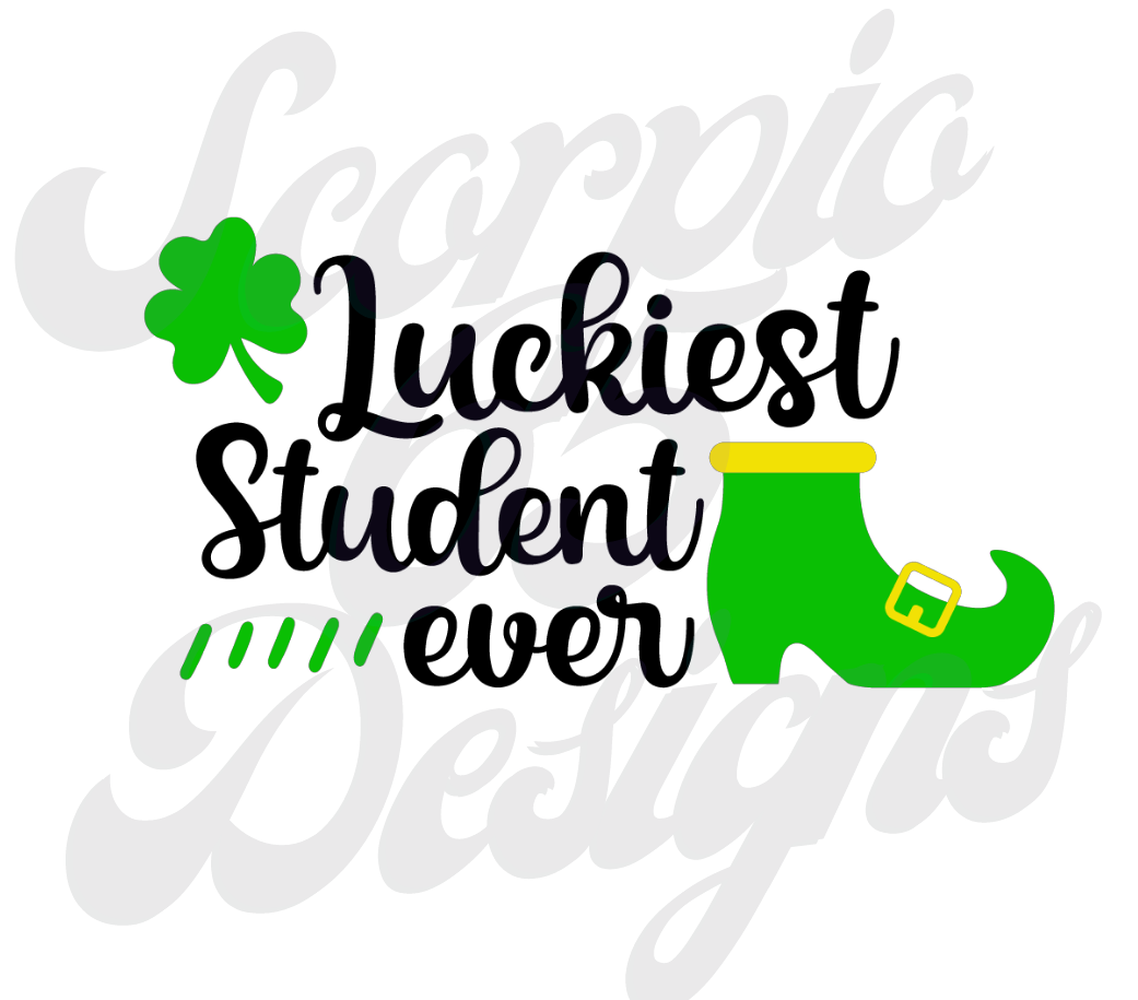 Luckiest Student Ever DTF Transfers Scorpio 65 Designs