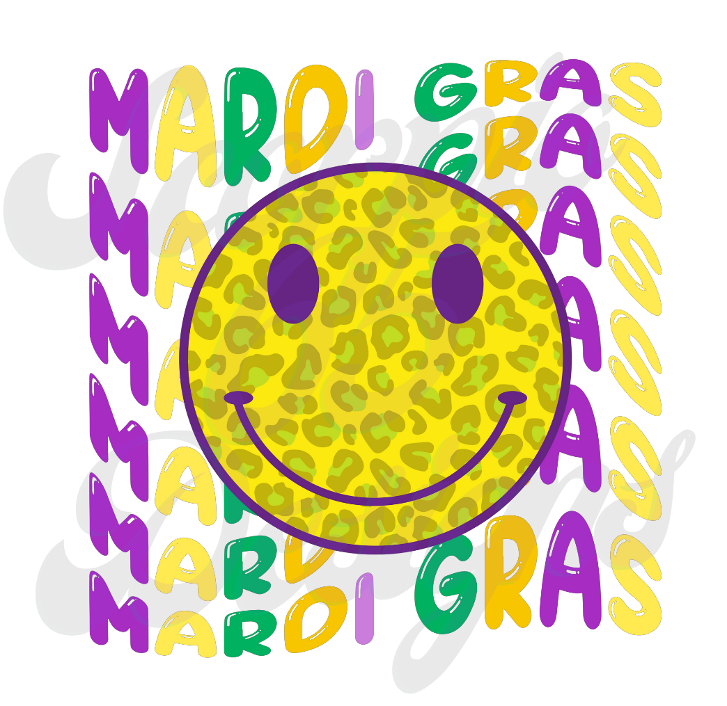 Mardi Gras Smile DTF Transfers Scorpio 65 Designs