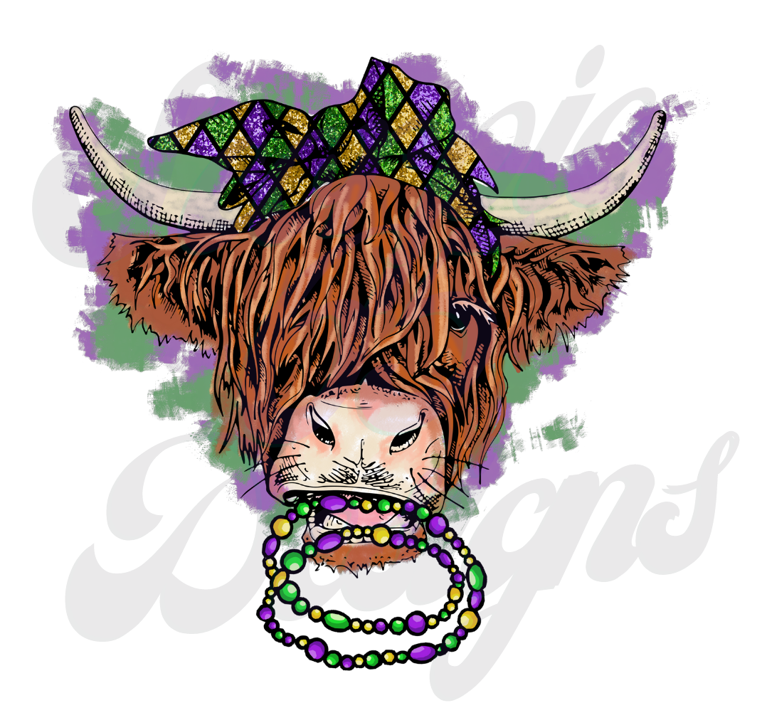 Mardi Gras Wild Beast DTF Transfers Scorpio 65 Designs