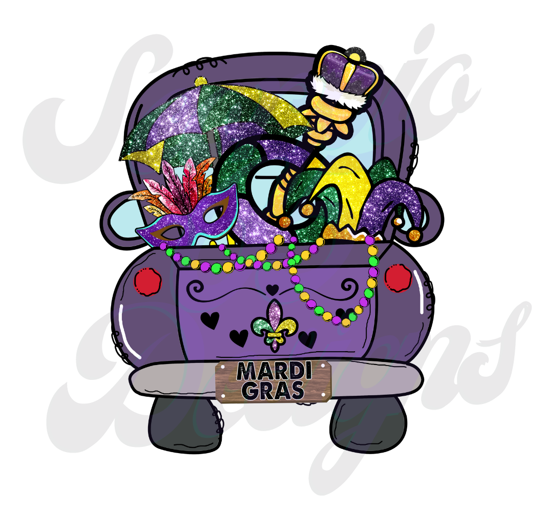 Truck Full of Mardi Gras DTF Transfers Scorpio 65 Designs