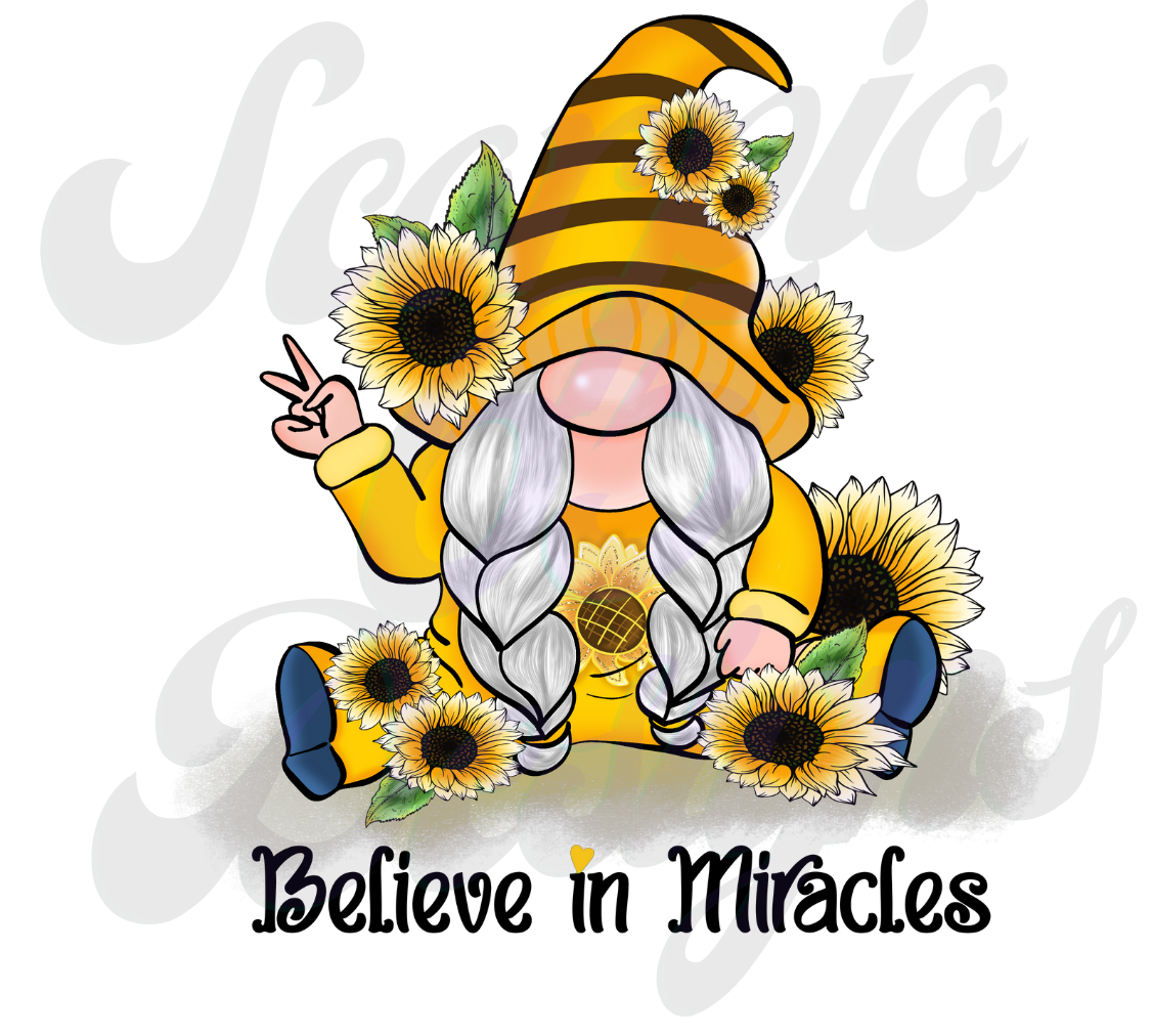 Sunflower Gnome DTF Transfers Scorpio 65 Designs