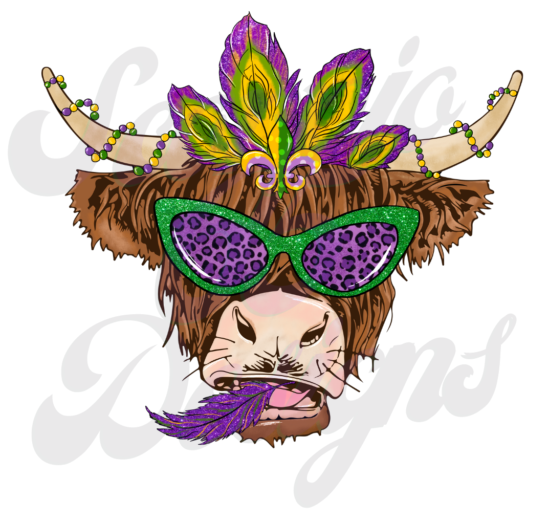 Mardi Gras Party Animal DTF Transfers Scorpio 65 Designs