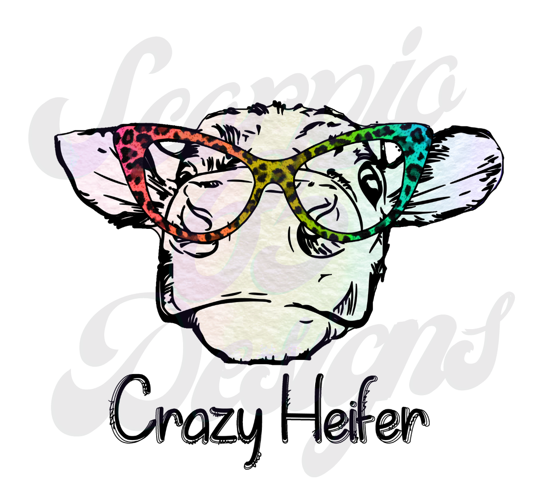 Crazy Heifers DTF Transfers Scorpio 65 Designs