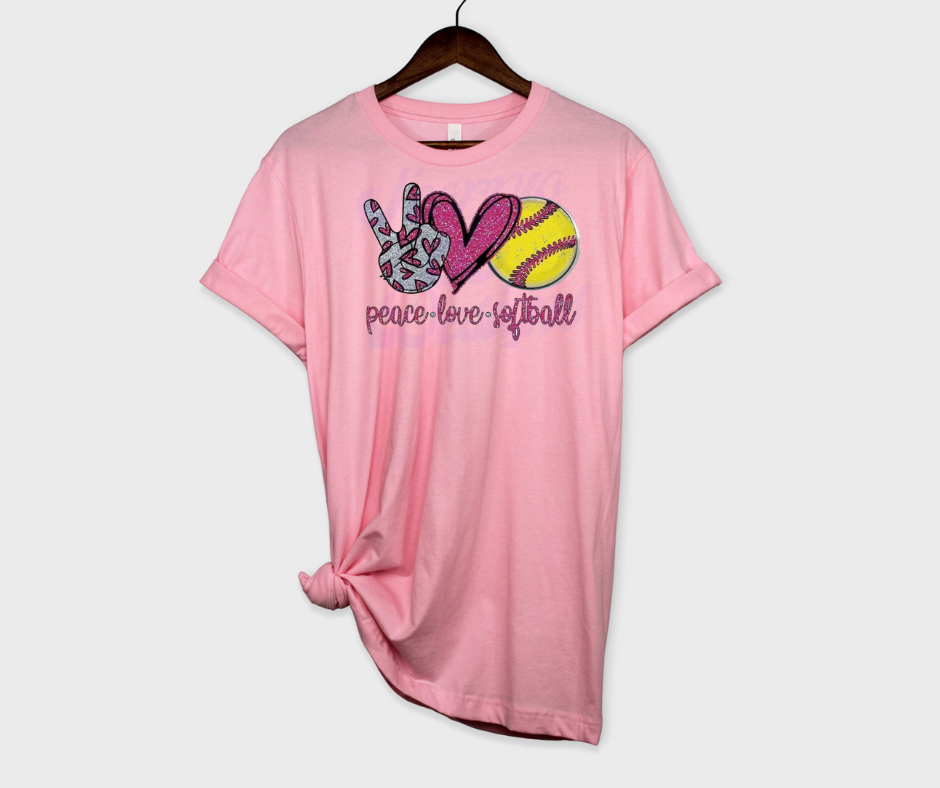 Peace Love Softball DTF Transfers Scorpio 65 Designs