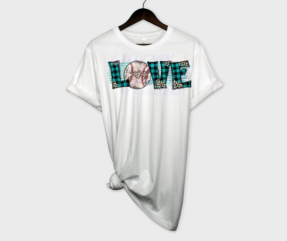 Love Baseball Plaid DTF Transfers Scorpio 65 Designs