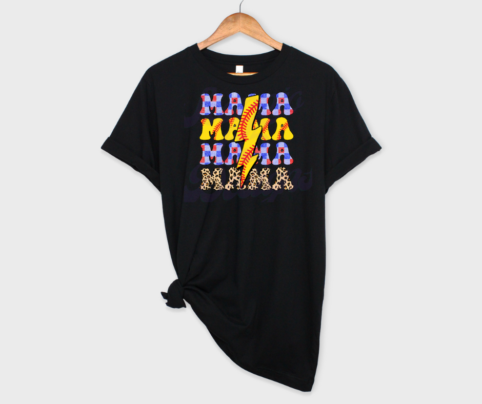 Softball Mama Mama Mama DTF Transfers Scorpio 65 Designs