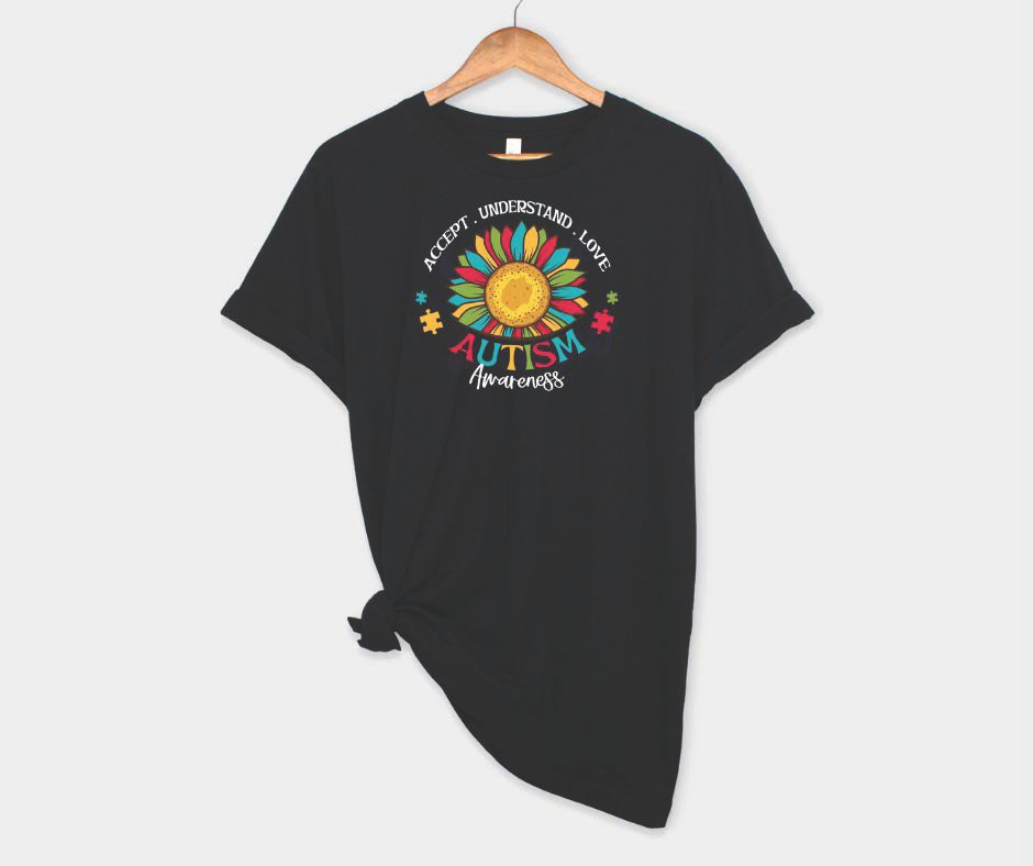 Autism Awareness - Sunflower Center DTF Transfers Scorpio 65 Designs