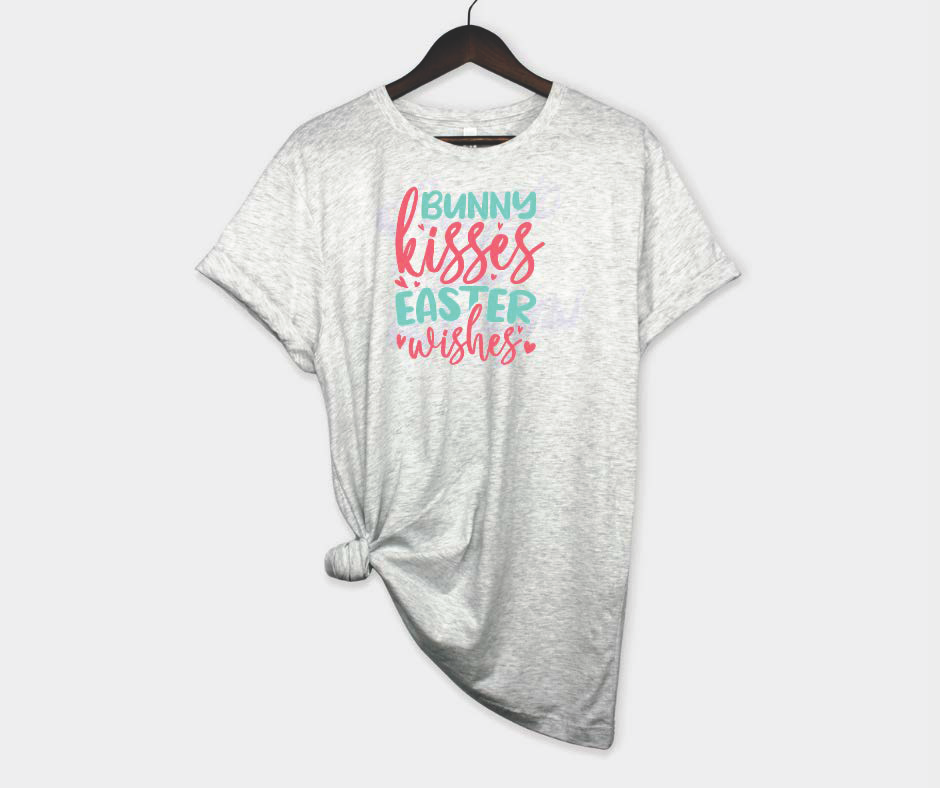 Bunny Kisses Easter Wishes (Pink & Blue) DTF Transfers Scorpio 65 Designs