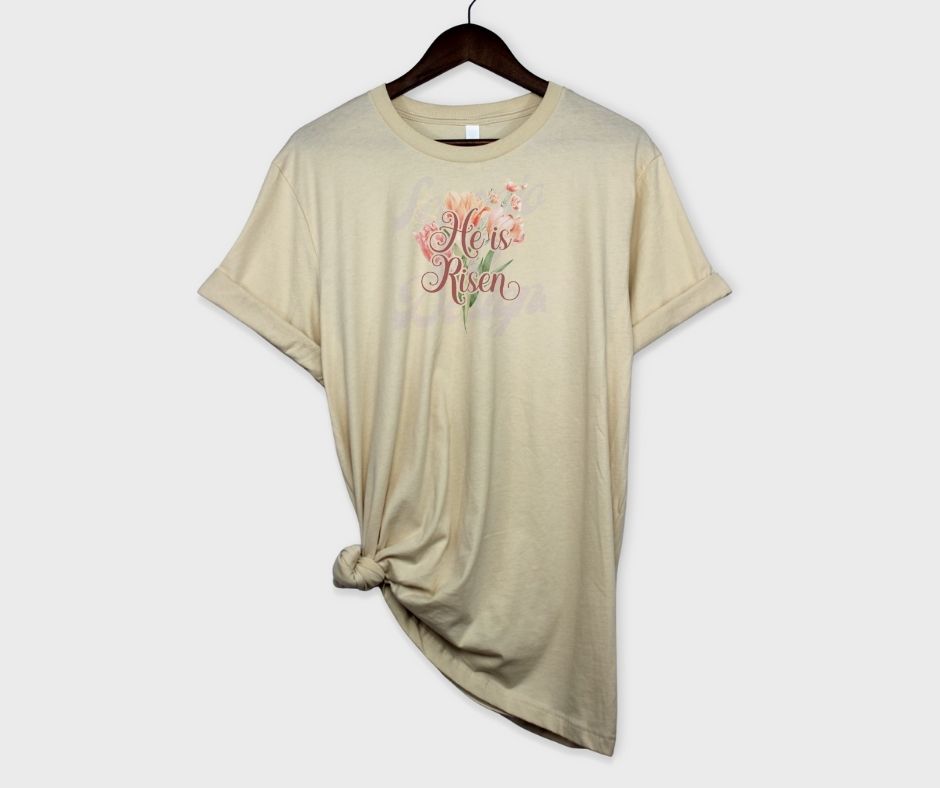 He Is Risen Floral DTF Transfers Scorpio 65 Designs