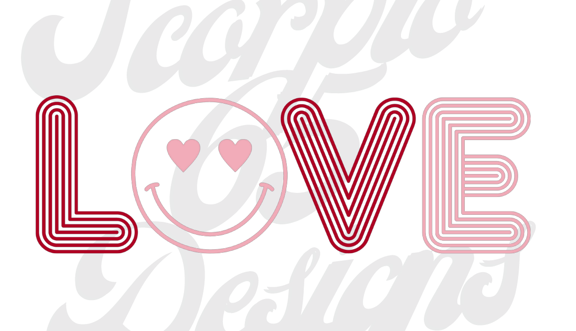 Love Retro Sign DTF Transfers Scorpio 65 Designs