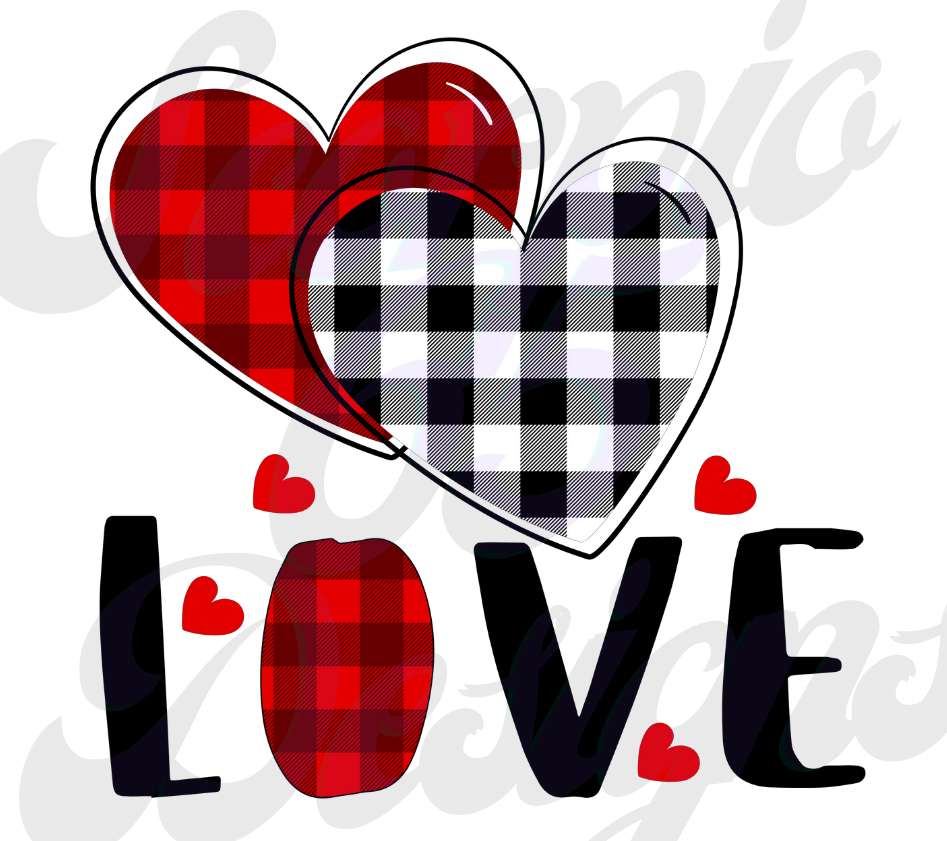 Love with Two Hearts DTF Transfers Scorpio 65 Designs