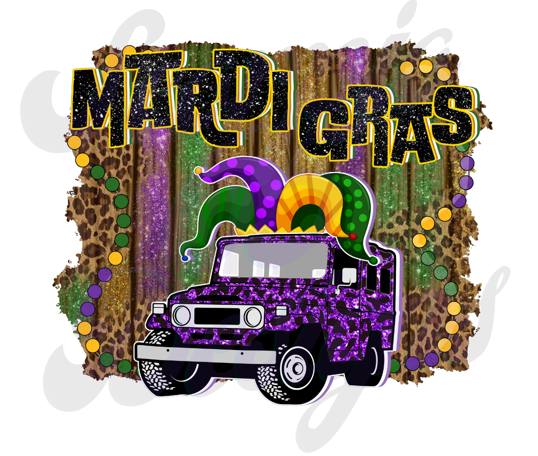 Mardi Gras Truck DTF Transfers Scorpio 65 Designs