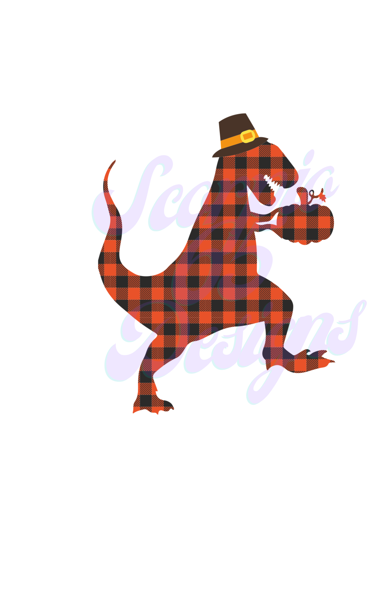 Plaid Dinosaur DTF Transfers Scorpio 65 Designs