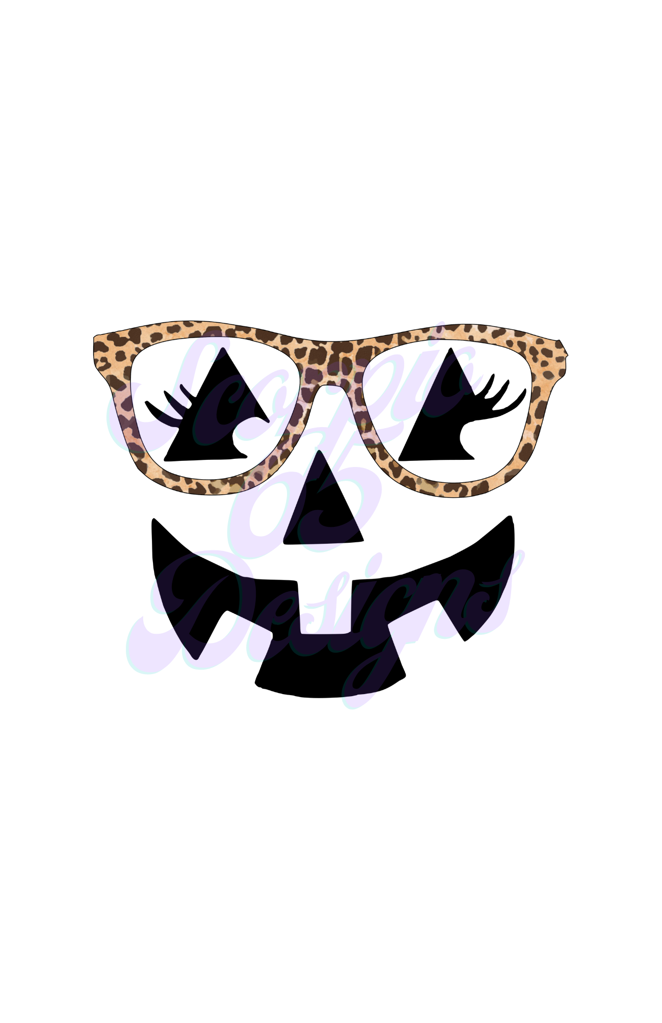 Pumpkin Cheetah Glasses DTF Transfers Scorpio 65 Designs