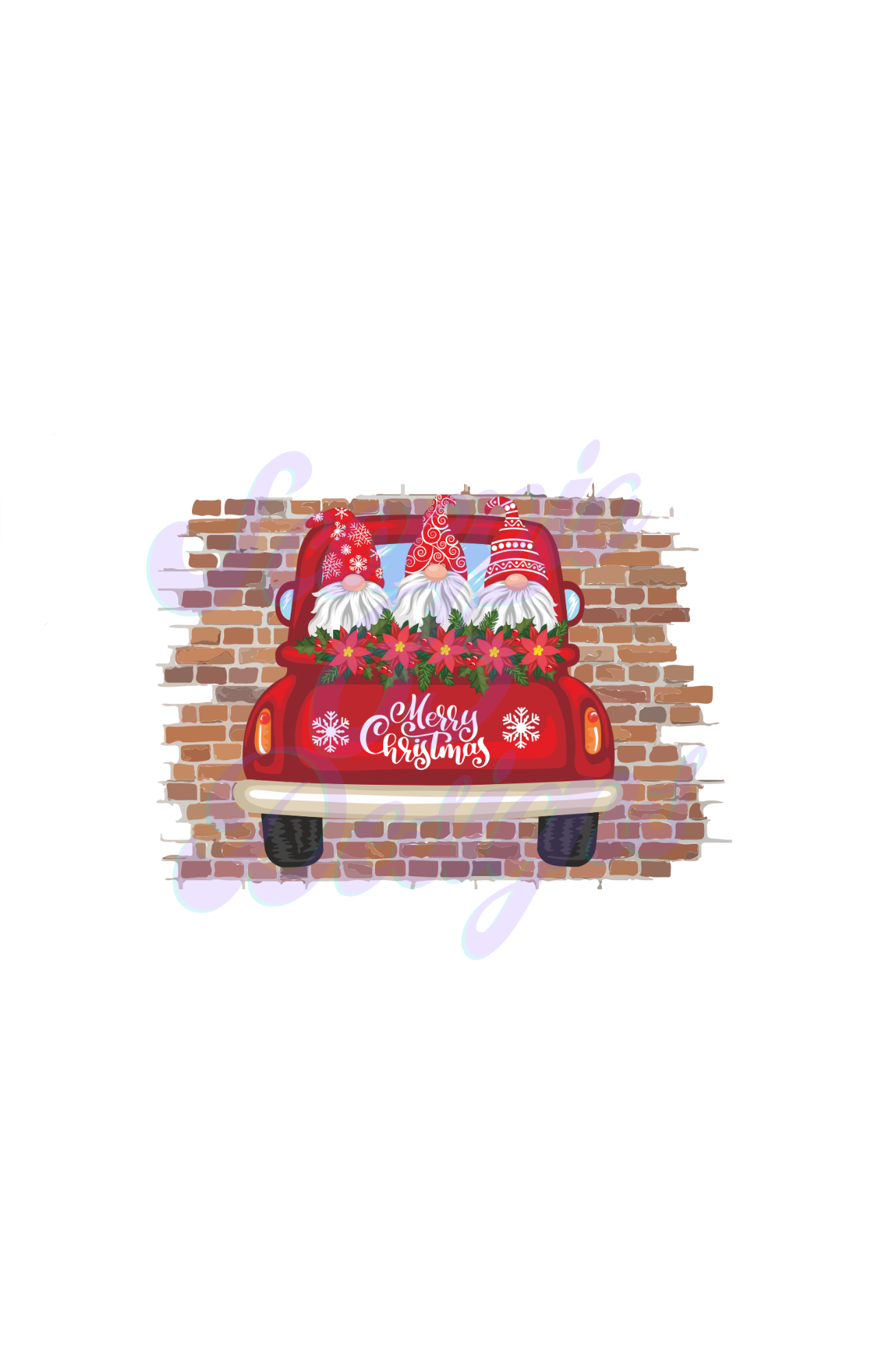 Christmas Gnome Truck DTF Transfers Scorpio 65 Designs