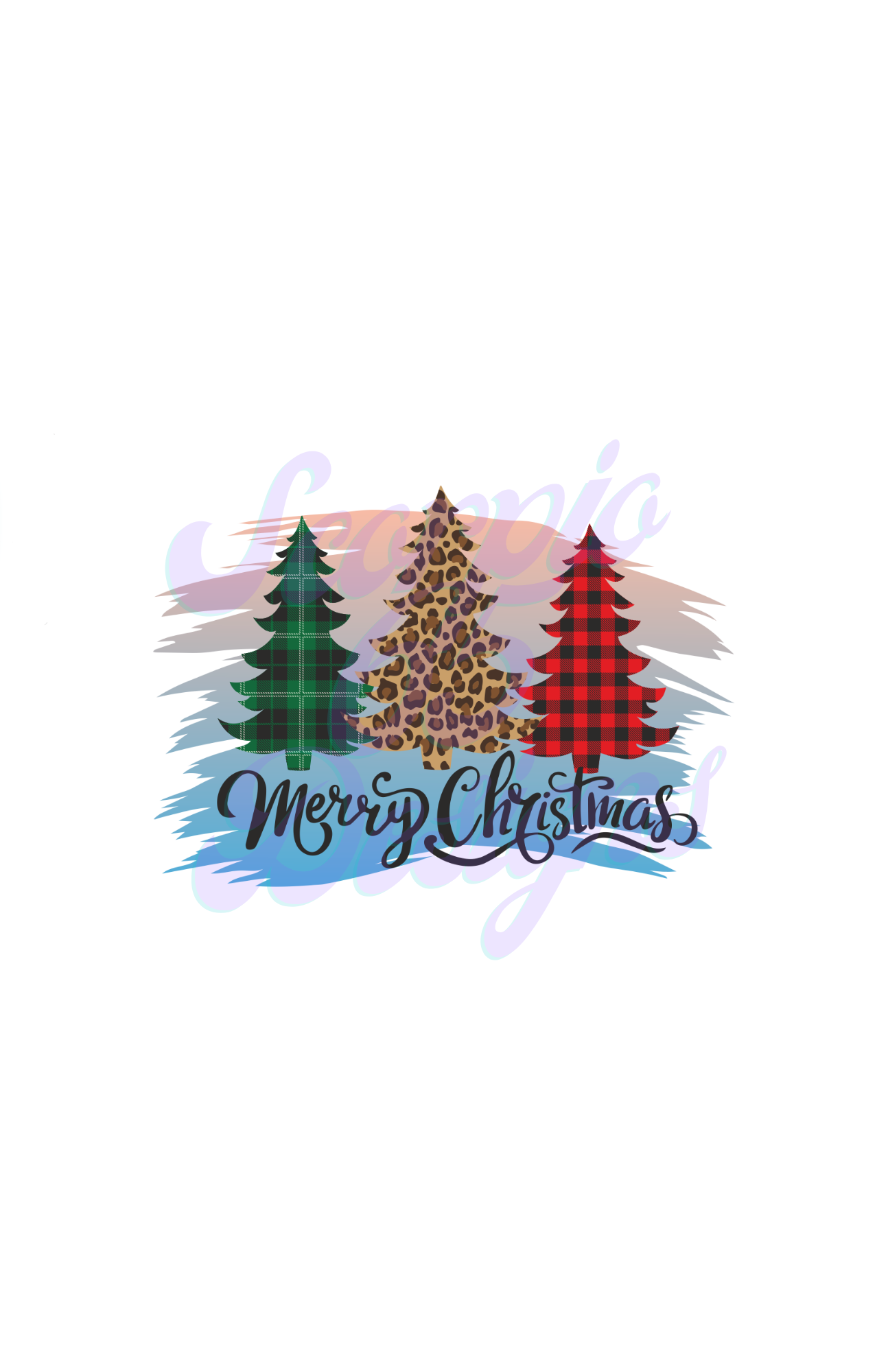Christmas Trees/Merry Christmas DTF Transfers Scorpio 65 Designs