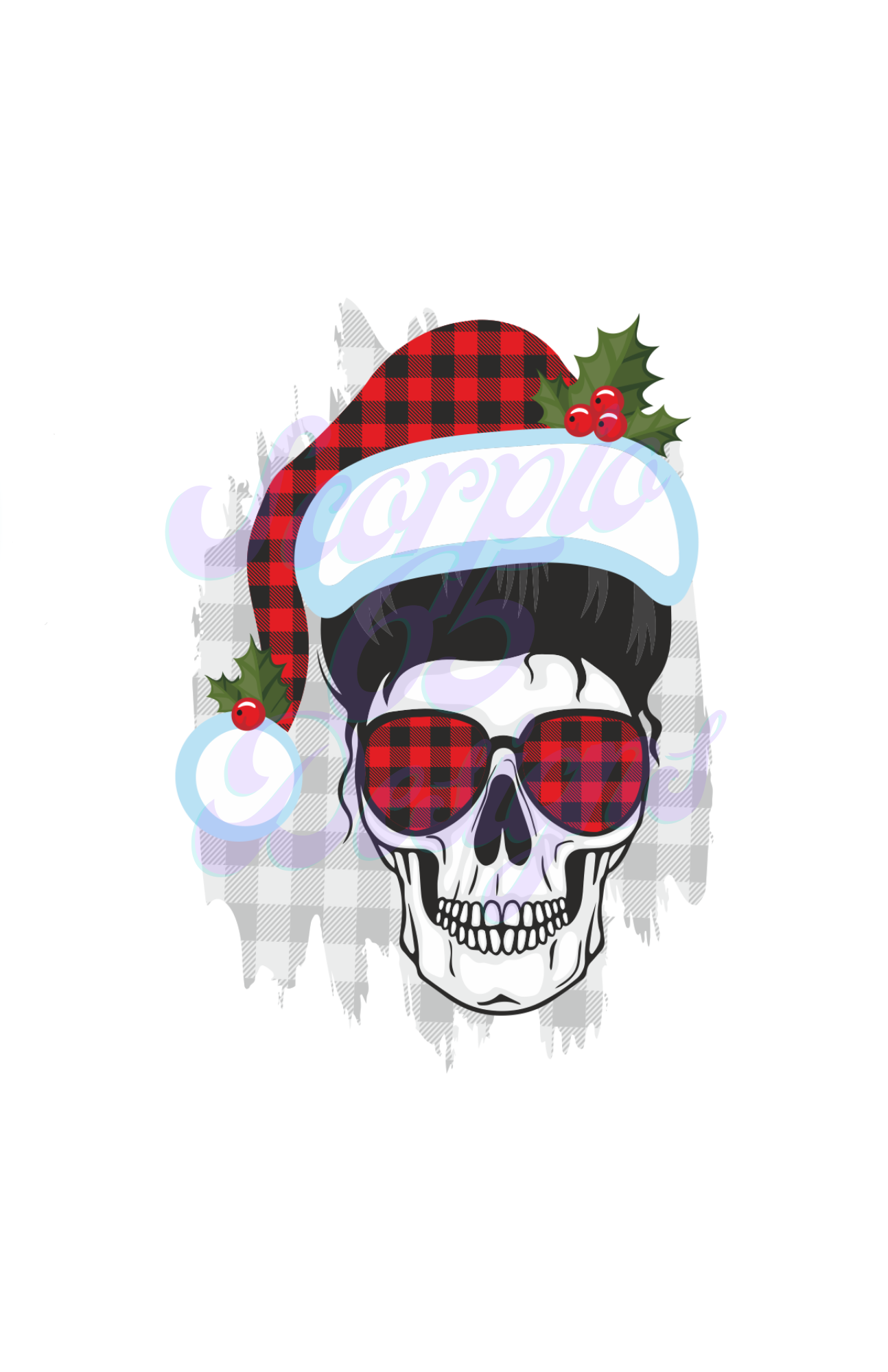 Plaid Skull DTF Transfers Scorpio 65 Designs