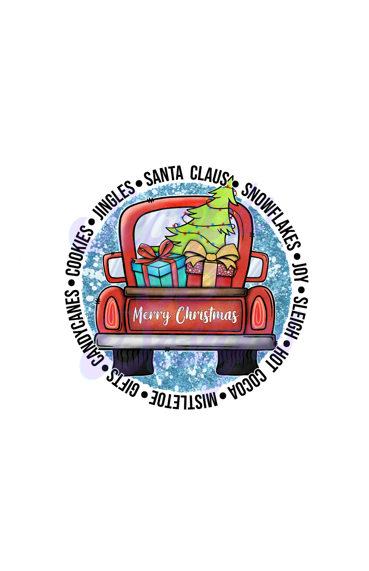 Merry Christmas Truck DTF Transfers Scorpio 65 Designs