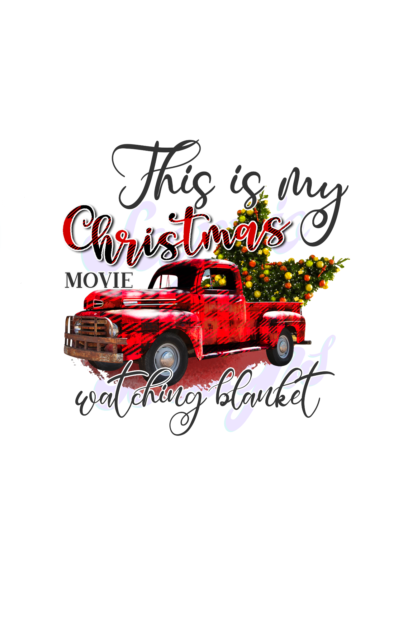 This is My Christmas Watching Blanket DTF Transfers Scorpio 65 Designs