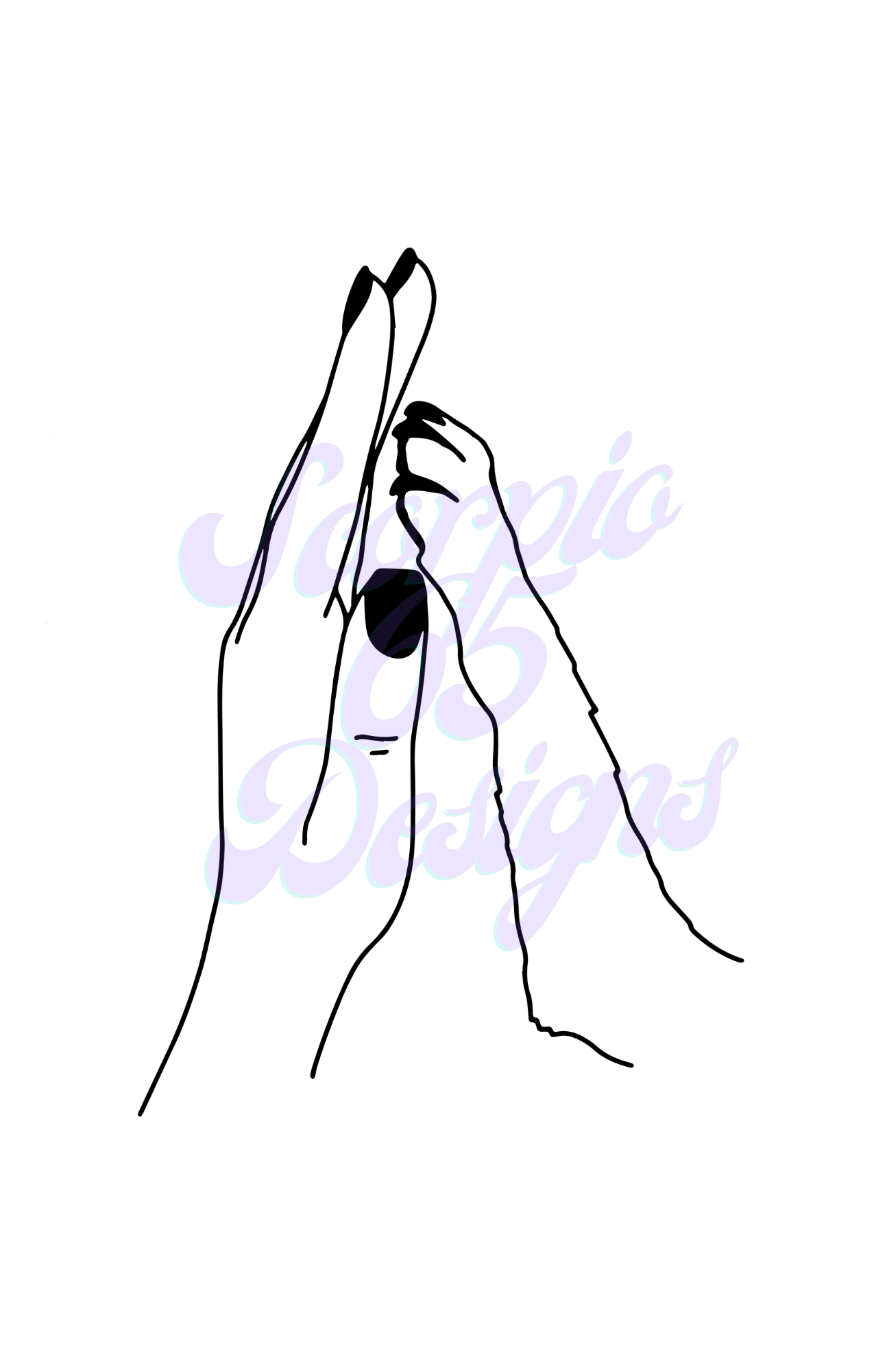 Human & Dog Paw DTF Transfers Scorpio 65 Designs
