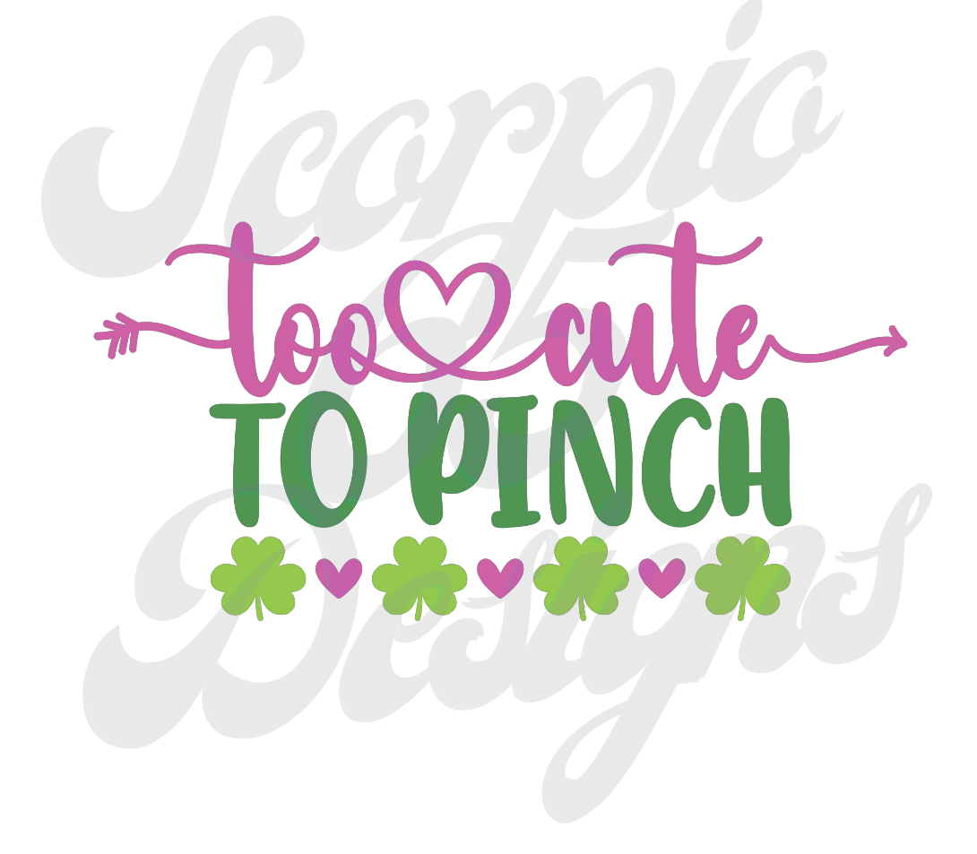 Too Cute to Pinch DTF Transfers Scorpio 65 Designs